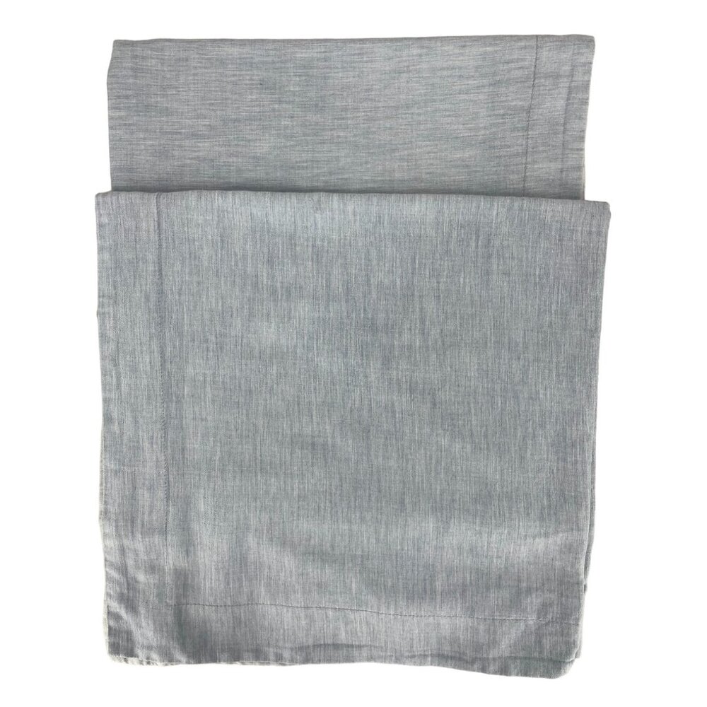 Pottery Barn Belgian Flax Linen Duvet Cover & Shams Full/Queen Blue Chambray